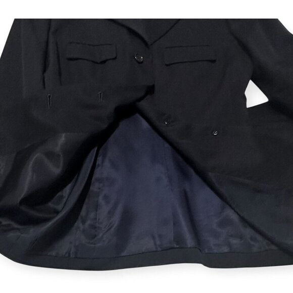 Vintage 90s Atsuro Tayama Blue Wool blazer Jacket, Size M - Picture 7 of 15